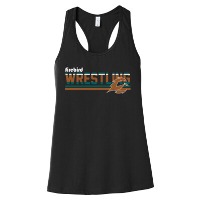 Firebird Wrestling Stripes Racerback Tank (grey & black)   Thumbnail